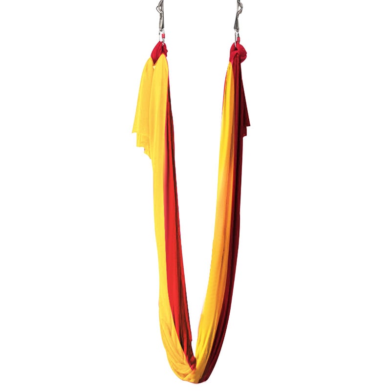 SYCYKA Aerial Yoga Hammock L:5M W:2.8M Aerial Pilates Silk Yoga Swing Set with 2000 Ibs Load Include Daisy Chain, Pose Guide - Image 2